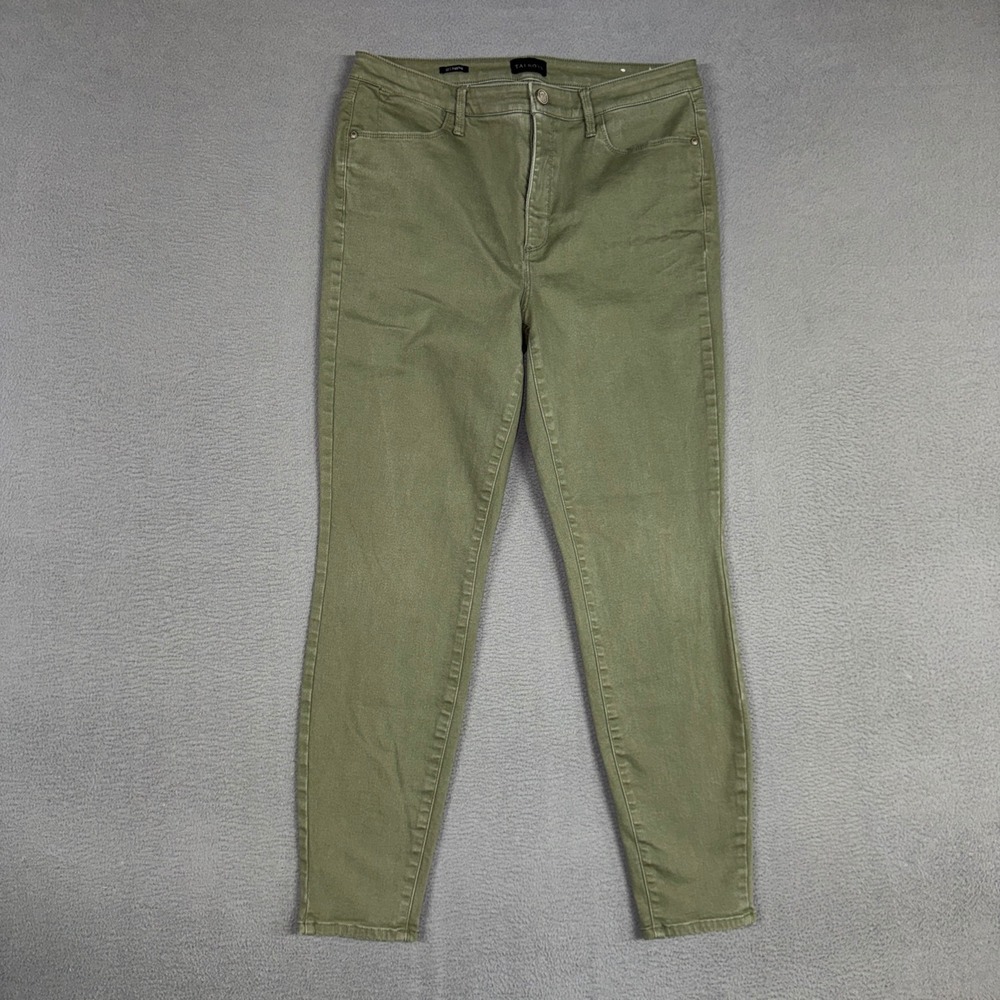 Talbots Jeans Womens 12 Green Jegging Casual Slim High Rise Stretch Denim